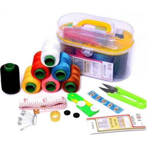 Artracyse Household Sewing Box 46-piece Set Mini Portable Household Sewing Tool Thread Bag Storage Box Sewing Machine