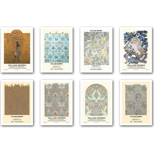 William Morris The Museum Art Exhibition Wall Art Canvas Painting Nordic Posters And Prints Wall Pictures For Living Room Decor