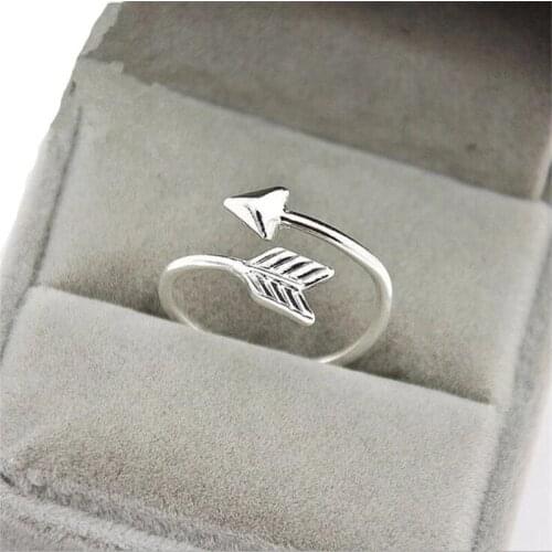 2021 New Creative Fashion Arrow 925 Sterling Silver Jewelry Popular Personality Women Love Opening Rings jz363