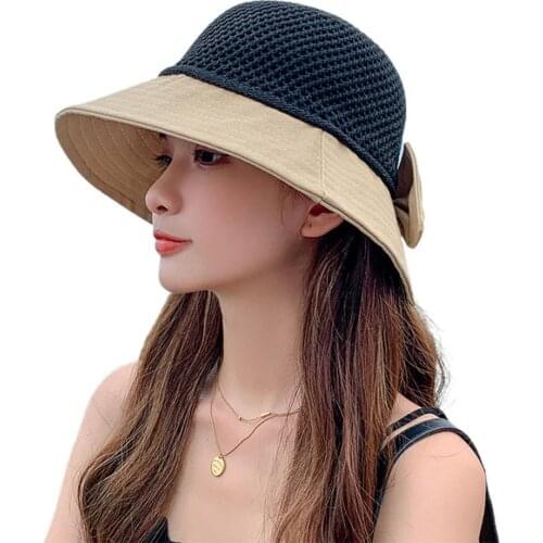 Bucket Hat Casual Wide Brim Polyester Breathable Fishing Cap for Outdoor Summer Sun Hats Outdoor travel кепка женская