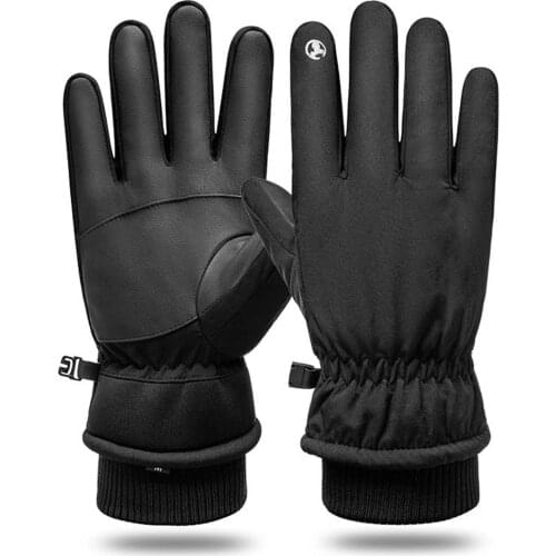 Unisex Full Finger Touchscreen Screen Bicycle Motorcycle Glove Velvet Cloth Waterproof Winter Outdoor Skiing Fitness Gloves
