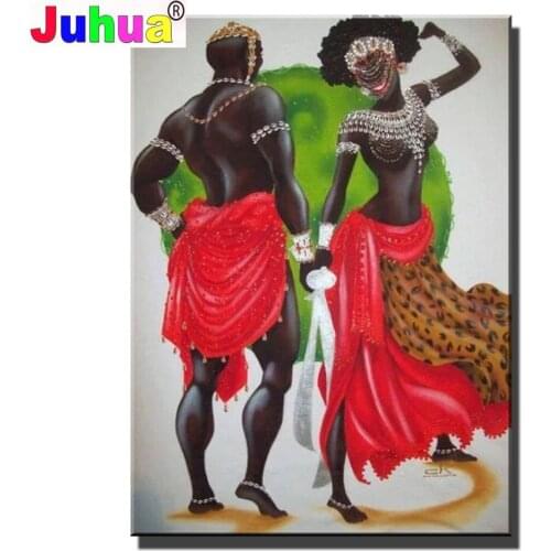 Handicraft Diamond Embroidery African Couple painting Diamond Mosaic Rhinestone Diy Diamond Painting Cross Stitch kits New 2021