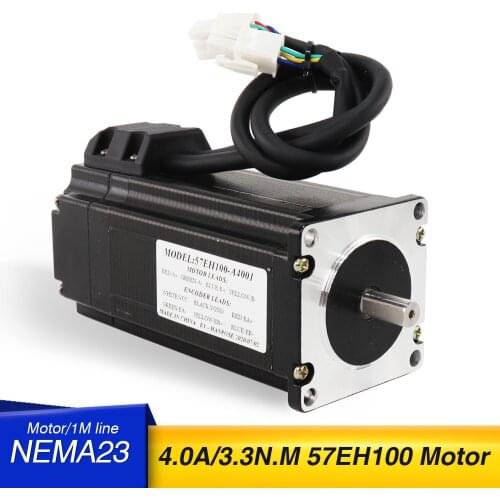 57CME33 Nema23 Closed Loop 57EH100A4001 4A 3.3N.M Servo motor Stepper Motor 100mm CL57 drive for 3D Printer Robot Foam Plastic