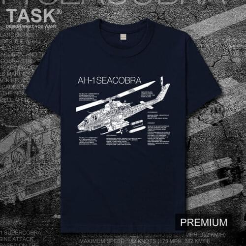 USA AH1 SeaCobra gunship printing short sleeve mens t-shirt casual streetwear tees Teen Male Hipster Hip hop tops summer tee 02