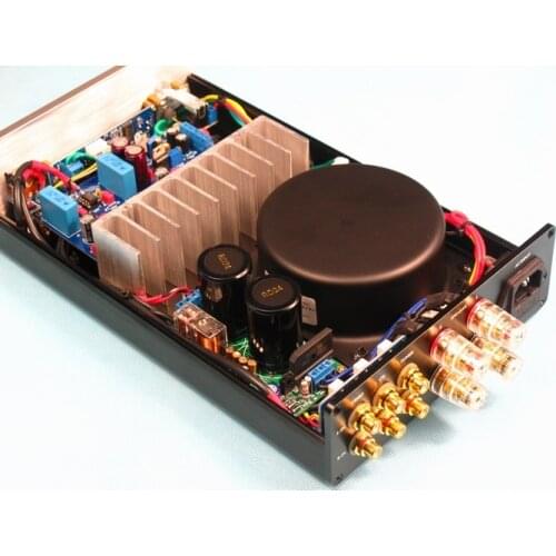 OPA2604+LM3886 thermal grade HiFi power amplifier (three input band protection)