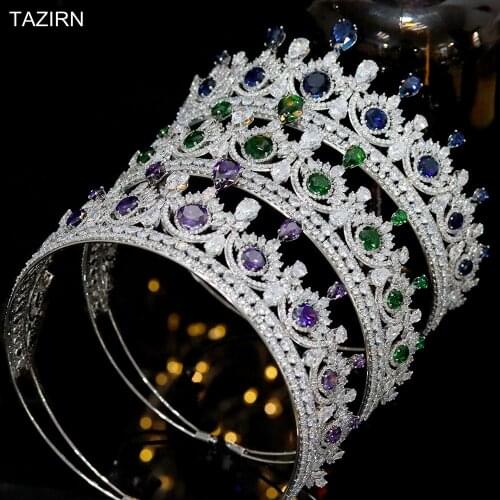 Trend Tiaras CZ Women Wedding Crowns Zircon Headpieces Jewelry Accessories Princess Birthday Headdress Best Gifts for Bride