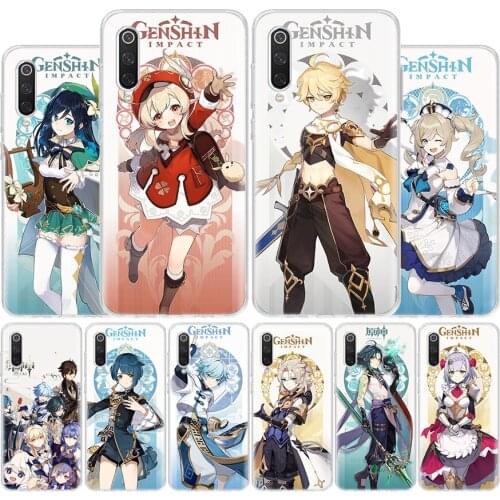 Game Genshin Impact Phone Case For Xiaomi Mi Note 10 11 9 8 10T 9T CC9 5X 6X Poco F1 X3 F2 Pro Lite Ultra A1 A2 A3 Coque Cover