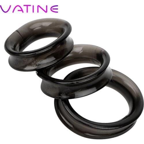 VATINE 3pcs/Sets Penis Ring Delay Ejaculation Sex Toys for Men Cock Ring Penis Extender Male Masturbator Adult Products