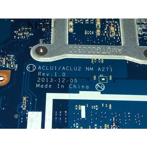BRAND NEW, ACLU1/ ACLU2 NM-A271 G50-70 MAINBOARD For LENOVO G50-70 LAPTOP MOTHERBOARD .ONBOARD I3 PROCESSOR +GPU