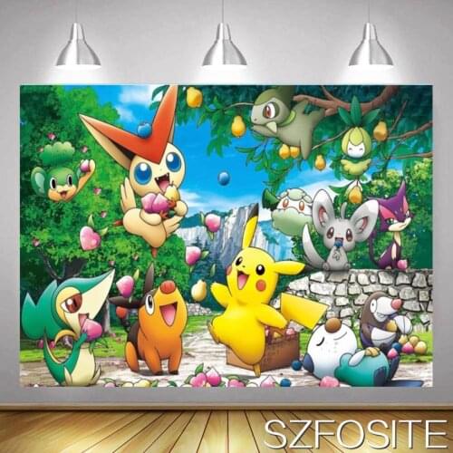 Spring Zoo Cute Elfi Happy Game Party Cartoon Backdrop Child Birthday Table Decoration Photography Baby Custom Vinyl Background