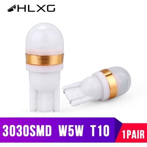 HLXG W5W T10 168 501 3030 SMD Car Accessories turn signals motorcycles Reading Clearance Lights 12V luces led para auto 1Pair