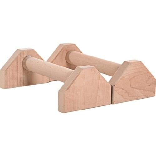 1 Pair Durable Stand Wooden Single Double Bars Calisthenics Handstand Push-Ups Entertainment for Fitness Body Building Equipment