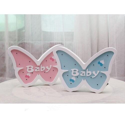 1PC Wooden Butterfly LED Lights Bridal Romantic Atmosphere Table Lamp Wall Mounted Light Perfect For Kids Bedroom Decor MA 028