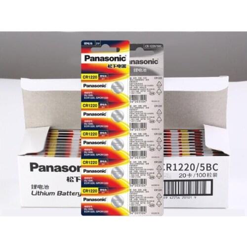 40pcs/lot Panasonic CR1220 3V Lithium Button Coin Batteries Cell CR 1220 Watch Computer Battery BR1220 DL1220 ECR1220 LM1220