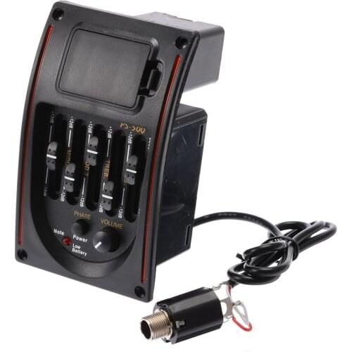 5-Band Acoustic Classic Guitar Preamp EQ Equalizer Piezo Pickup Amplifier Guitar Accessories Guitar Parts