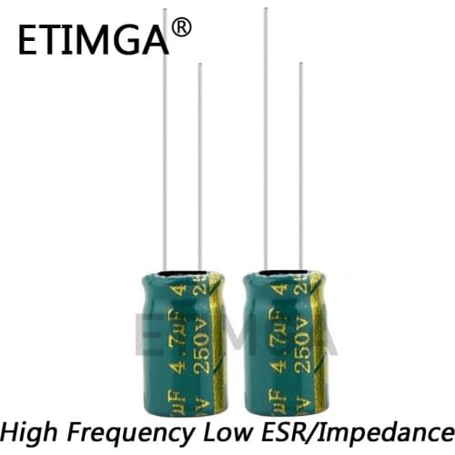 20PCS/LOT 250v 4.7UF Aluminum Electrolytic Capacitor Size 8*12 4.7UF 20
