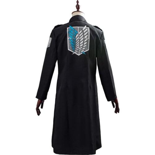 Anime Attack on Titan Cosplay Costume Levi Rivaille Cloak Trench Coat Jacket Uniform Halloween Costume