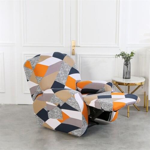 Split Style Recliner Chair Cover Lazy boy Recliner Slipcover Living Room Geometric print Sofa Couch Armchair Cover Elastic 2022