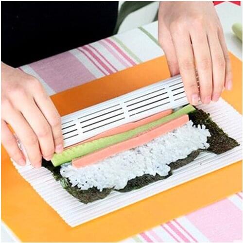 Diy Japanese Sushi Maker Bamboo Sushi Rolling Mat Reusable Sushi Maker Kit Rice Roll Mold Bento Accessories Kitchen Tools