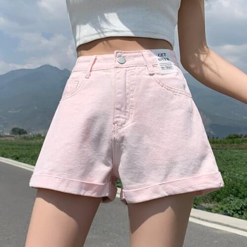WomenS Jeans Shorts High Waist Wide Leg Jeans Denim Casual White Ladies Shorts Pocket Cotton 2021 Summer Fashion Ladies Jeans