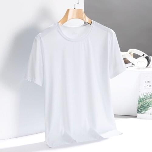 Korean T-shirt summer plus size round neck short sleeve pullover T-shirt ice silk thin best seller mens t shirts men clothing