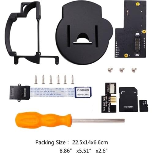 3D Printed Mount Kit with SD Card Extended Cable Extension Adapter/Screwdriver Accessory Set Compatible with NGC GC Loader