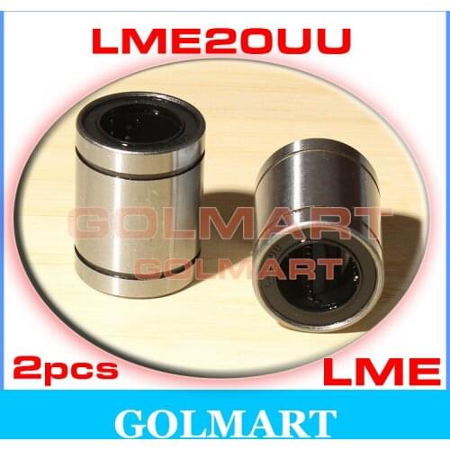 2pcs Linear Bearings New Precision LME20UU 20*32*45mm Linear Motion Bush Bushing Linearlager Kugelbuchse for 20mm rail shaft