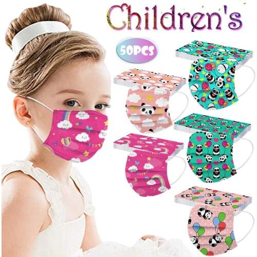 Disposable Face Mask Skin Care 50pcs Cartoon Printed Masks For Child Kids Mascaras Faciais Beauty Face Skincare Facemask