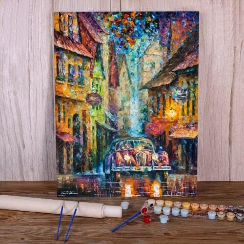 Vintage Car Paint By Numbers Kit Acrylic Paints 50*70 Painting On Canvas Home Decor For Adults For Drawing Wall Handicraft