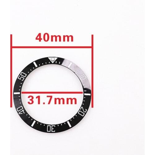 40mm Black Ceramic Bezel Watch Cover Watch Ring Insert Accessories For Seiko SKX007/009 Watches For Rolex/ Omega Universal