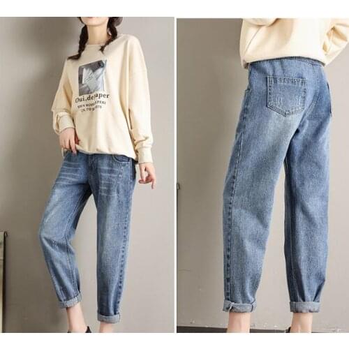 New Denim Jeans Maternity Pants For Pregnant Women Clothes pants Pregnancy Leggings Trousers Retro Jeans Maternity pants Clothin