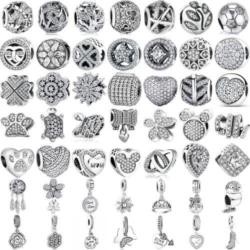 New Original 925 Silver Bracelets Accessories Charm Bead fit charms silver 925 beads Bracelet for women DIY Jewelry Gift
