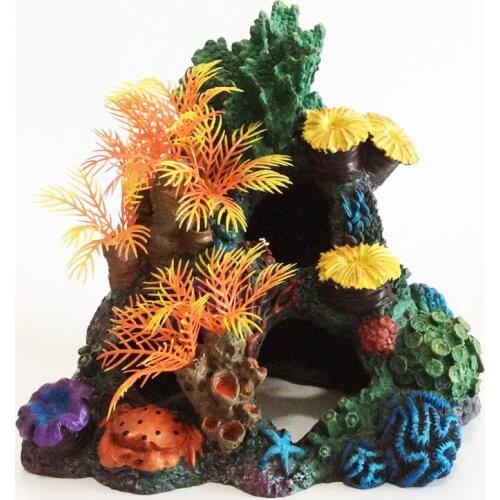 RESIN ARTIFICIAL CORAL BEAUTIFUL ORNAMENT FOR MARINE FISH TANK AQUARIUM DECORATION