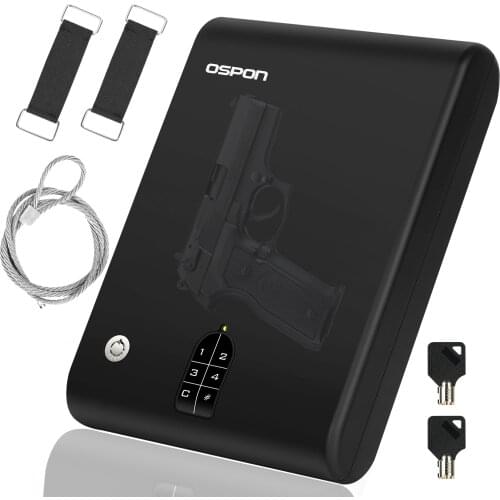 OSPON Portable Touch Screen Digital Password in Pistol Handgun Safe Box