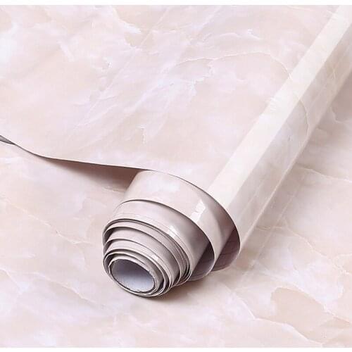 PVC Marble Self adhesive Wallpaper Decor Kitchen Bathroom 3D Waterproof marble Sticker Furniture Waterproof Desktop wall Sticker