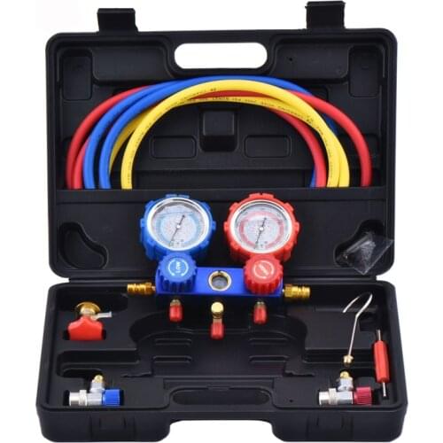 R134 Car Air Conditioning And Fluoride Tool Set Refrigerant Pressure Gauge Car Plus Fluorine Tool Set Snow Pressure Gauge