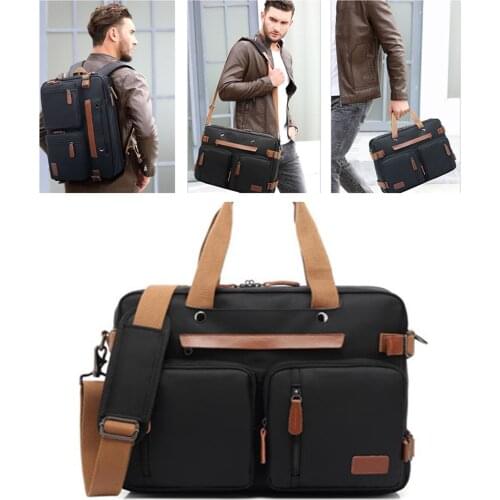 CoolBELL Convertible Backpack Messenger Shoulder Bag Laptop Case Handbag Business Travel Rucksack Fits 15.6/17.3 Inch Laptop