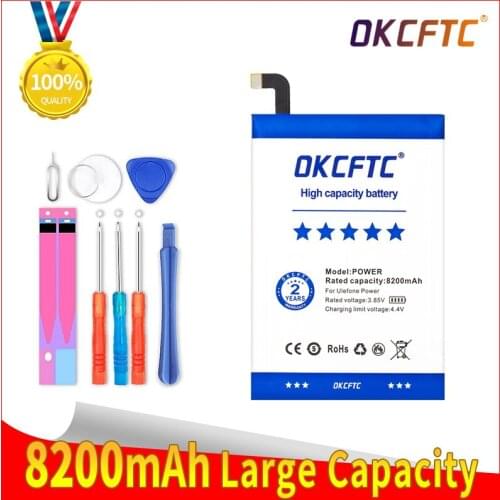 8200mAh Replacement Battery For Ulefone Power Power mobile phone 6050mAh Rechargeable Li-polymer Batteries Batteria 100% Tested