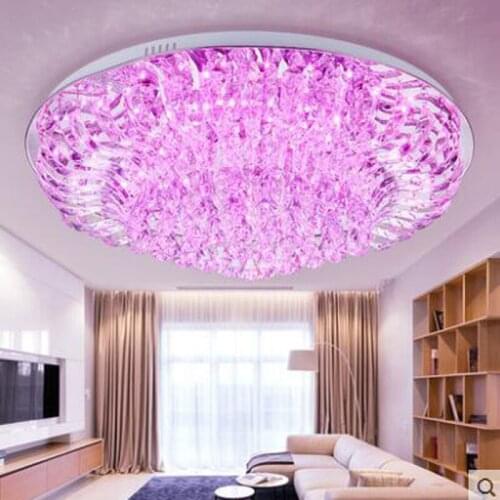 Modern simple atmosphere round crystal living room lamp ceiling lamp LED bedroom study restaurant lighting ceiling fixture led