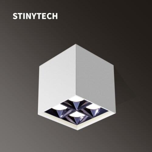 STINYTECH 15W Surface Mounted Square Ceiling Downlight Housing Aluminum Alloy COB Suspended Spotlight Fixture