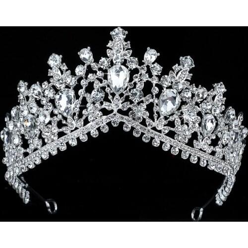 Tiaras And Crown HADIYANA Luxury Beauty Water Drop Design Women Wedding Party Zircon Hair Accessories BCY8891 Corona Princesa
