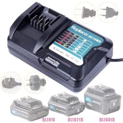 DC10wd Li-ion Battery Charger For Makita 10.8V 12V BL1016 BL1021B BL1041B Lithium Battery Charger DC10sb