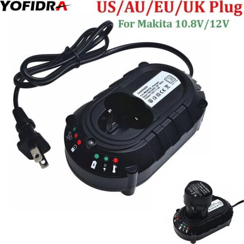 Battery Charger for Makita Battery BL1013 BL1014 10.8V 12V Replacement Li-ion Battery Electric Drill Power Tool EU UK AU US Plug