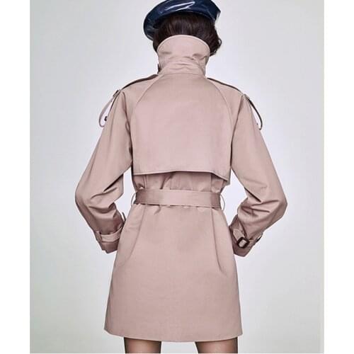Trench Coat For Women 2020 New Spring Fashion Double Breasted Long Coats Lady Elegant Windbreaker Streetwear Overcoat LX2646