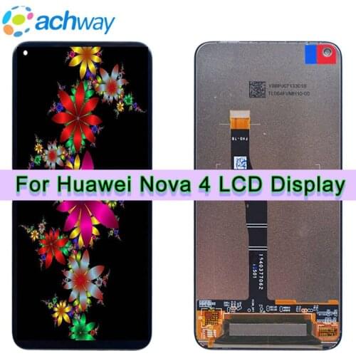 AAA Quality LCD For Huawei Nova 4 Display With Frame Screen Display Original for Huawei Nova 4 LCD Screen Display VCE-AL00 LCD