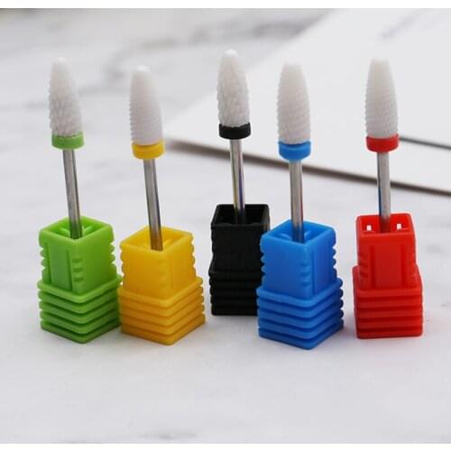 1pcs Ceramic Diamond Nail Drill Bit For Electric Manicure Drills Machine Milling Cutter Nail Art Equipment Accessory