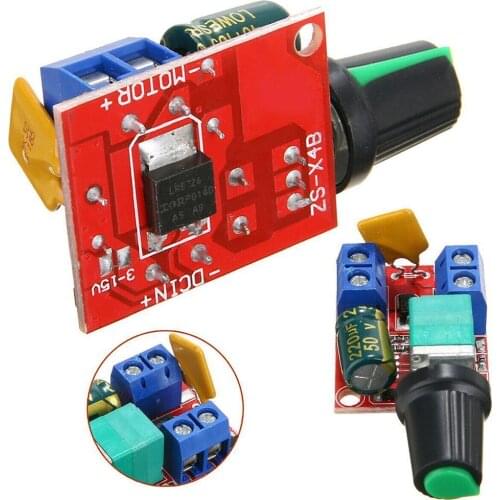 1Pcs Mini 5A PWM Max 90W DC Motor Speed Controller 6V Dimmer Control 12V Regulator 24V 35V Speed PWM Fan LED Switch Module N8O7