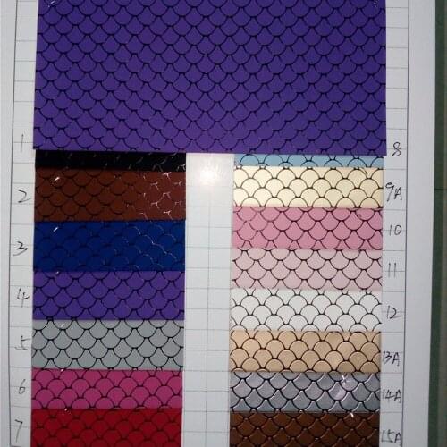 10 yards roll 0.4mm new fashion Fish-scale pattern faux leather clothes garment handbag synthetic leather 10 yards/lot