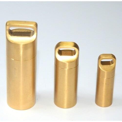 3 Sizes Aluminium Alloy Pill Cases Multifunctional Brass Seal Cabin Waterproof Medicine Pill Drug Cigarette Cases