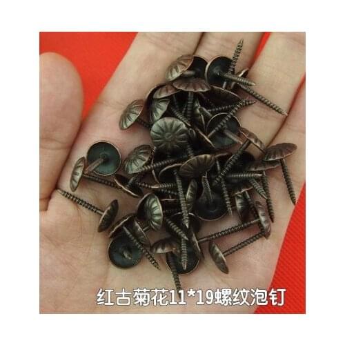 Antique Tacks Iron Decorative Upholstery Tacks Red bronze flower nails 11mm*19mm wooden box tacks